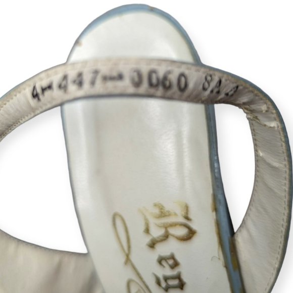 Vintage Regency Light Blue Sling Back Heels Size 8AA - Picture 10 of 10